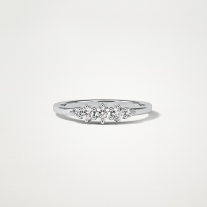 5 Stone Wedding Band – Solid Gold Elegant and Timeless Design