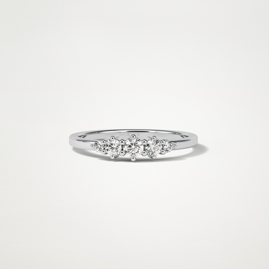 5 Stone Wedding Band – Solid Gold Elegant and Timeless Design