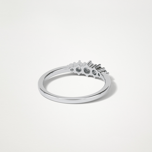 5 Stone Wedding Band – Solid Gold Elegant and Timeless Design