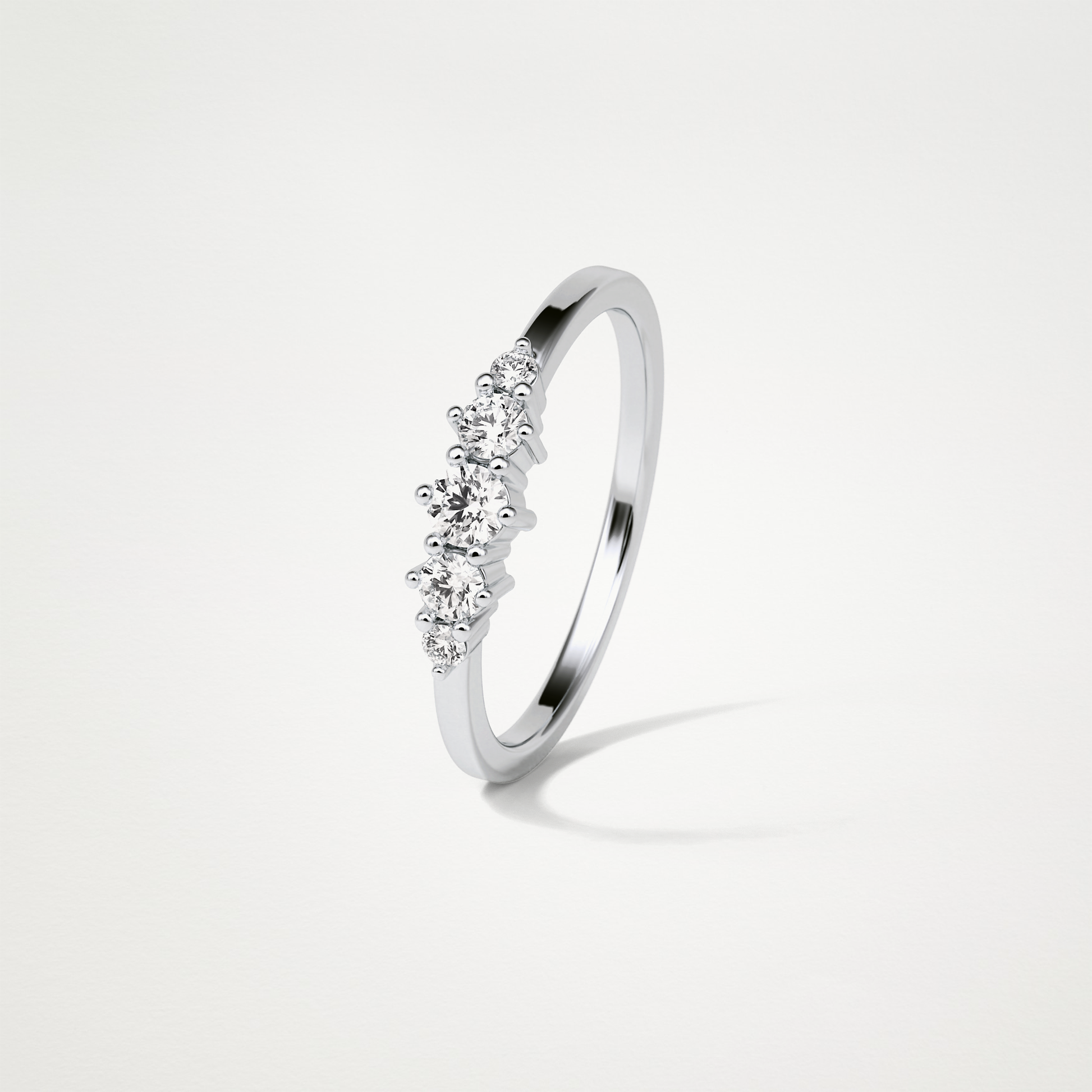 5 Stone Wedding Band – Solid Gold Elegant and Timeless Design
