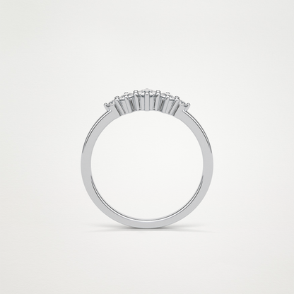 5 Stone Wedding Band – Solid Gold Elegant and Timeless Design