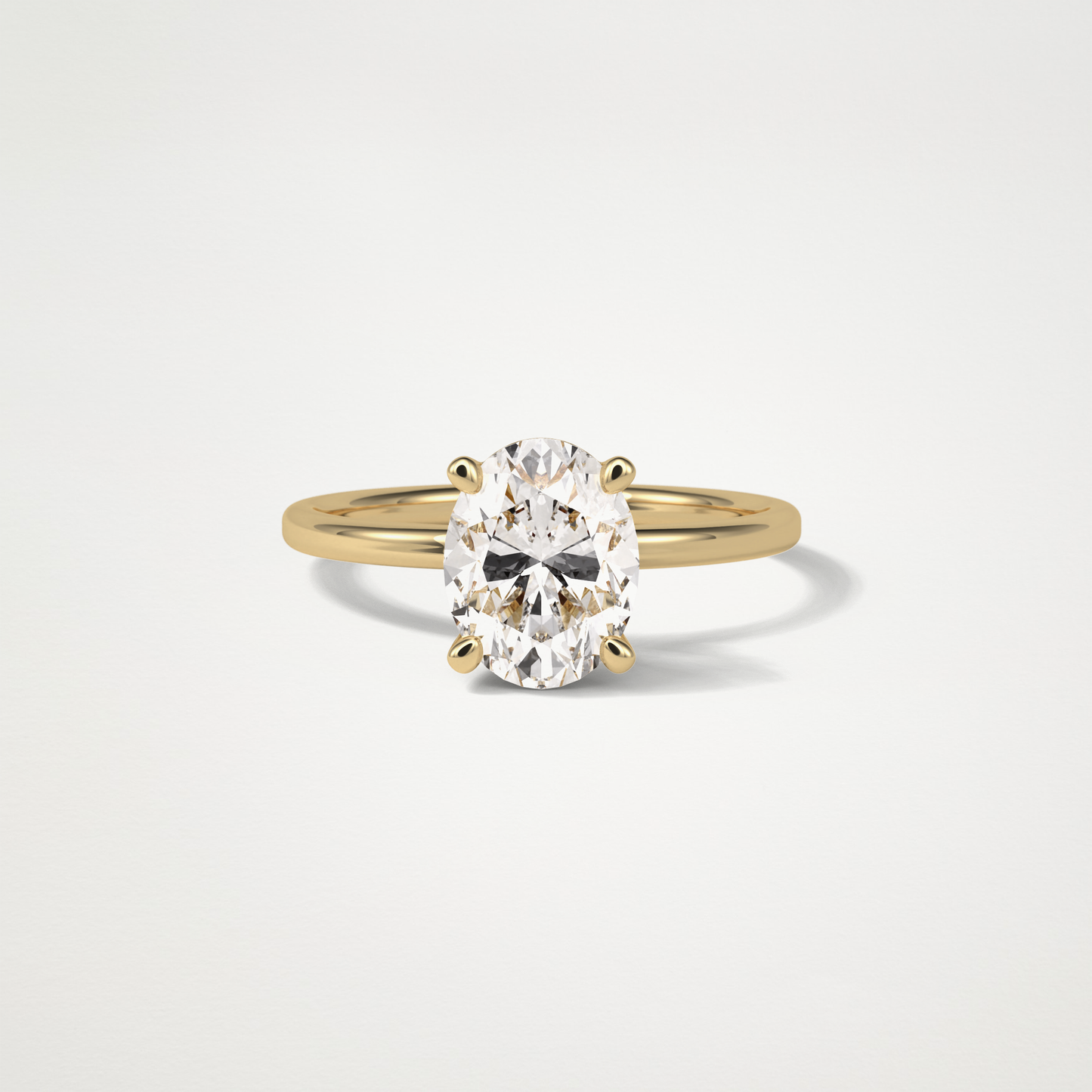 Oval Solitaire Engagement Ring – 1.91 CT Lab-Created Brilliance in 10K/14K/18K Gold