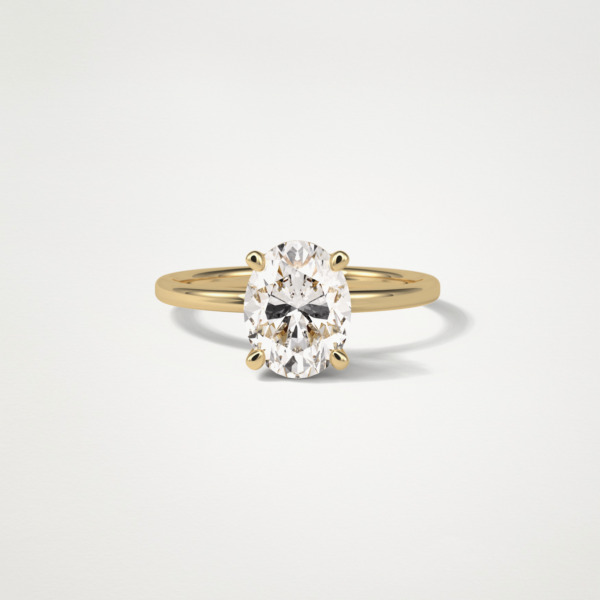 Oval Solitaire Engagement Ring – 1.91 CT Lab-Created Brilliance in 10K/14K/18K Gold