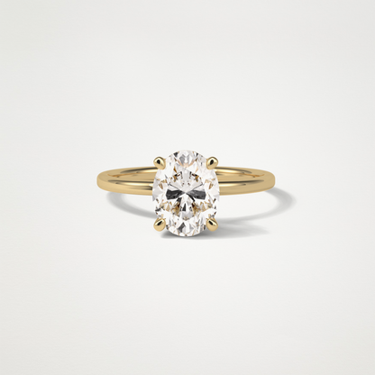 Oval Solitaire Engagement Ring – 1.91 CT Lab-Created Brilliance in 10K/14K/18K Gold
