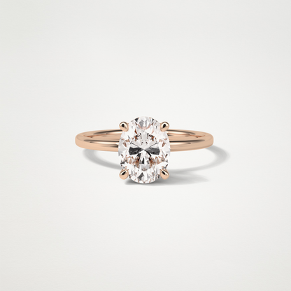 Oval Solitaire Engagement Ring – 1.91 CT Lab-Created Brilliance in 10K/14K/18K Gold