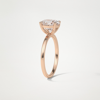 Oval Solitaire Engagement Ring – 1.91 CT Lab-Created Brilliance in 10K/14K/18K Gold