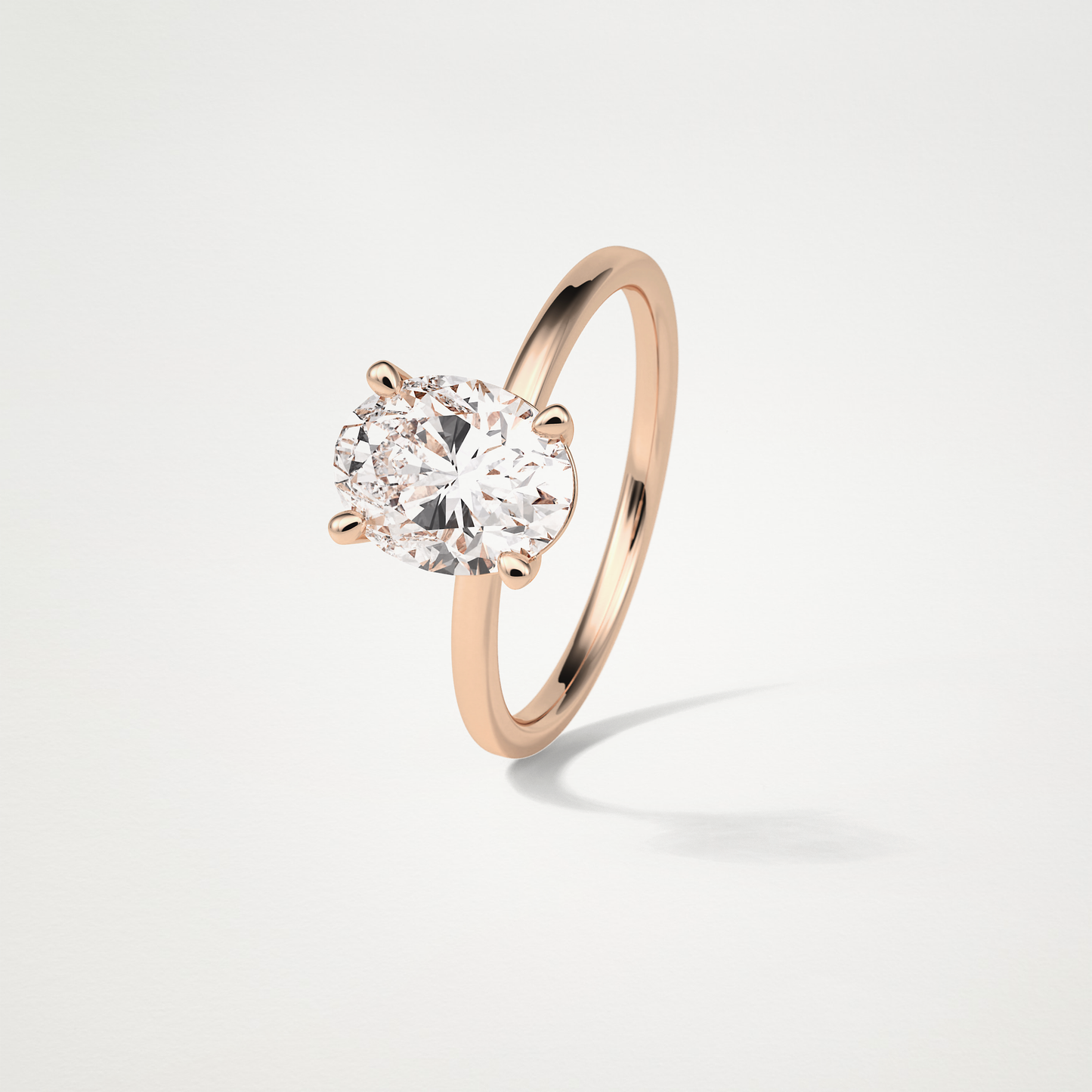Oval Solitaire Engagement Ring – 1.91 CT Lab-Created Brilliance in 10K/14K/18K Gold