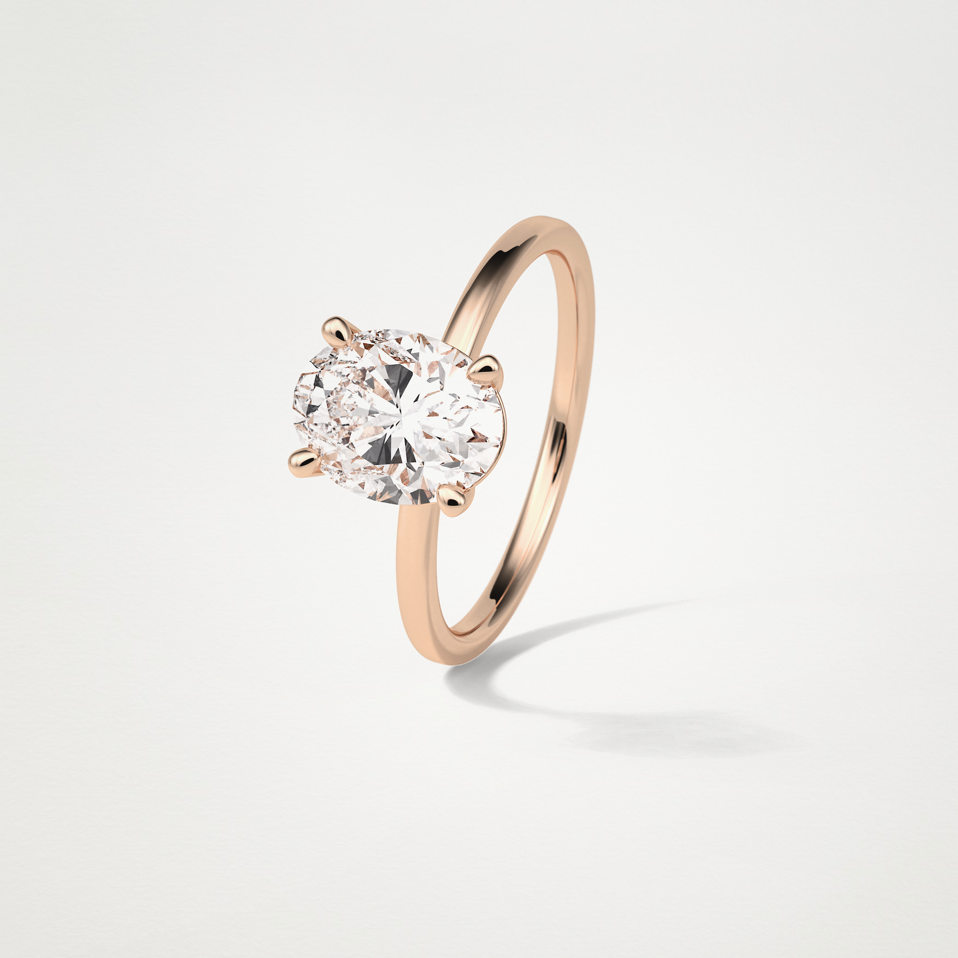Oval Solitaire Engagement Ring – 1.91 CT Lab-Created Brilliance in 10K/14K/18K Gold