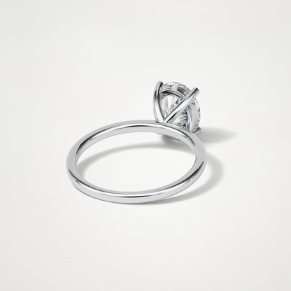 Oval Solitaire Engagement Ring – 1.91 CT Lab-Created Brilliance in 10K/14K/18K Gold