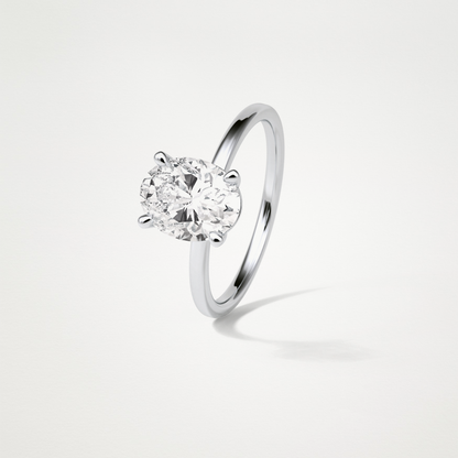 Oval Solitaire Engagement Ring – 1.91 CT Lab-Created Brilliance in 10K/14K/18K Gold