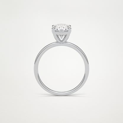 Oval Solitaire Engagement Ring – 1.91 CT Lab-Created Brilliance in 10K/14K/18K Gold