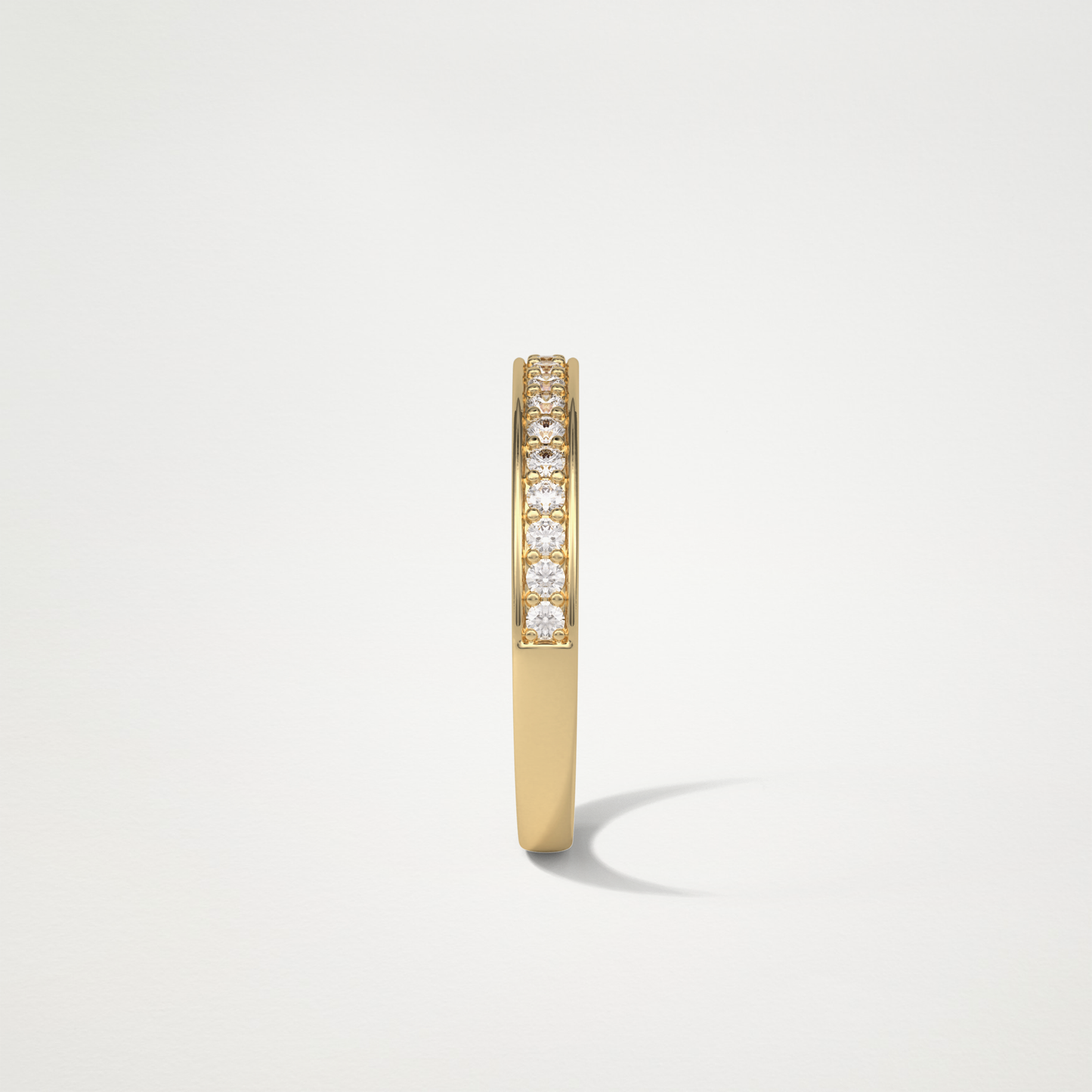 0.3 TCW Round Half Eternity Wedding Band – Solid Gold Elegant and Timeless Design