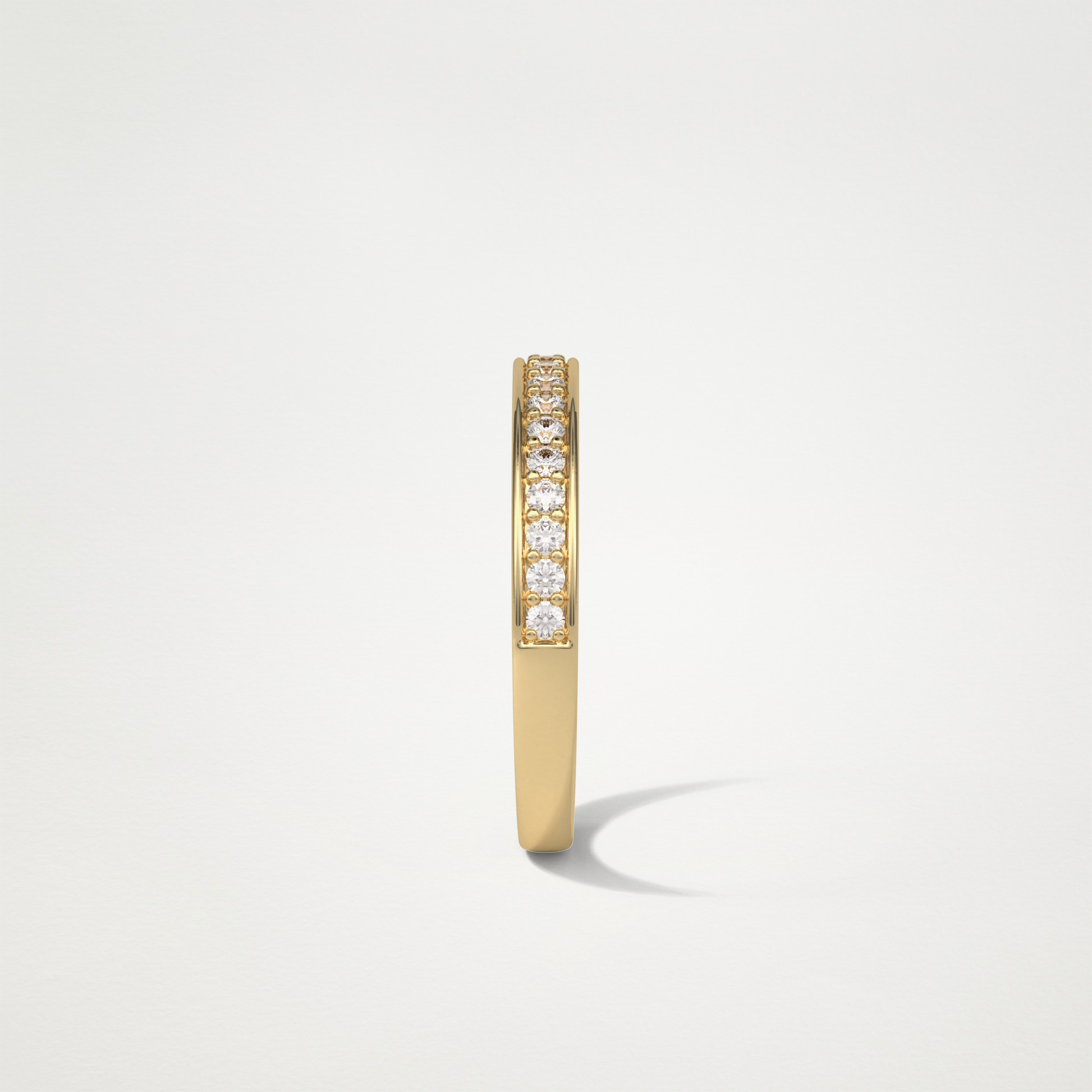 0.3 TCW Round Half Eternity Wedding Band – Solid Gold Elegant and Timeless Design