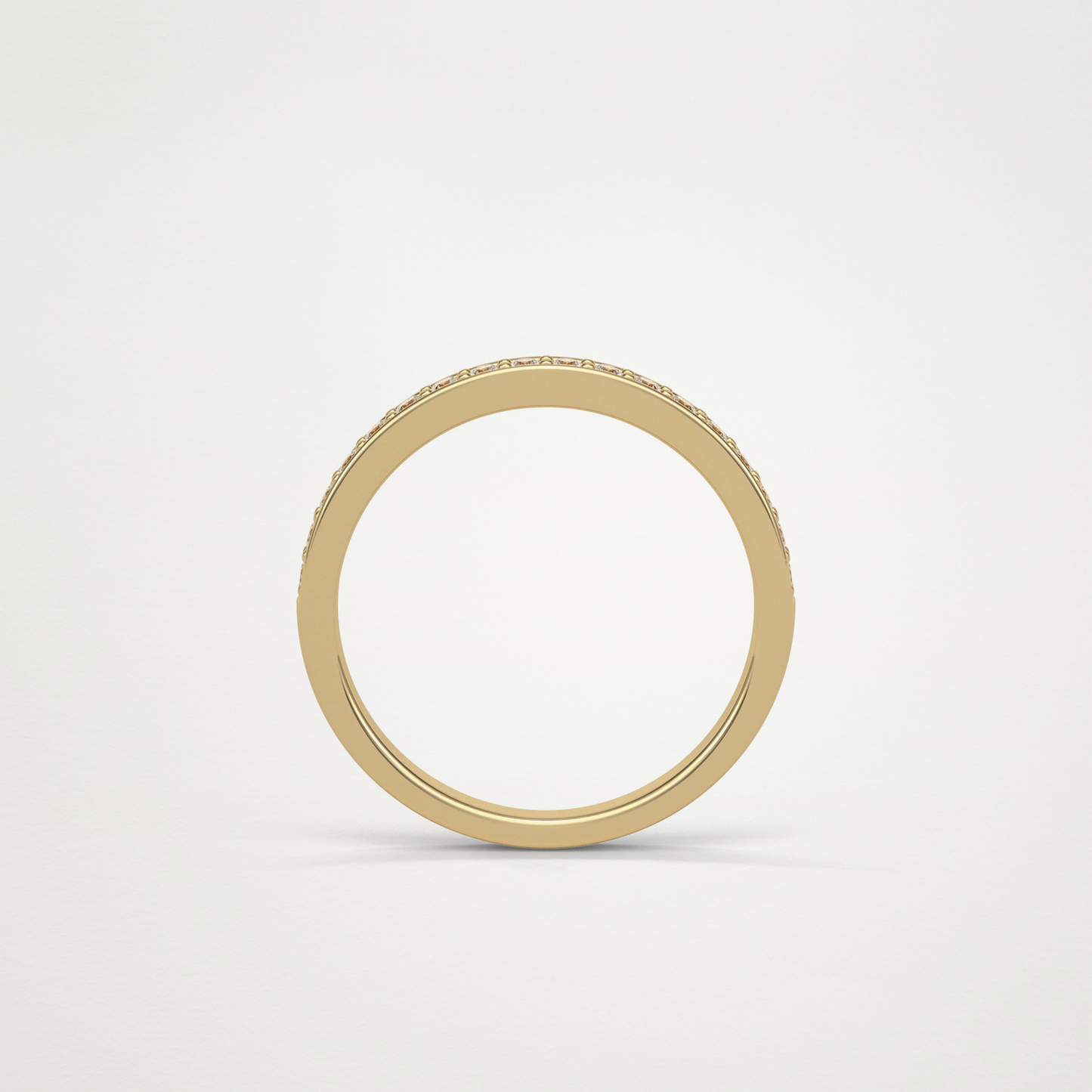 0.3 TCW Round Half Eternity Wedding Band – Solid Gold Elegant and Timeless Design