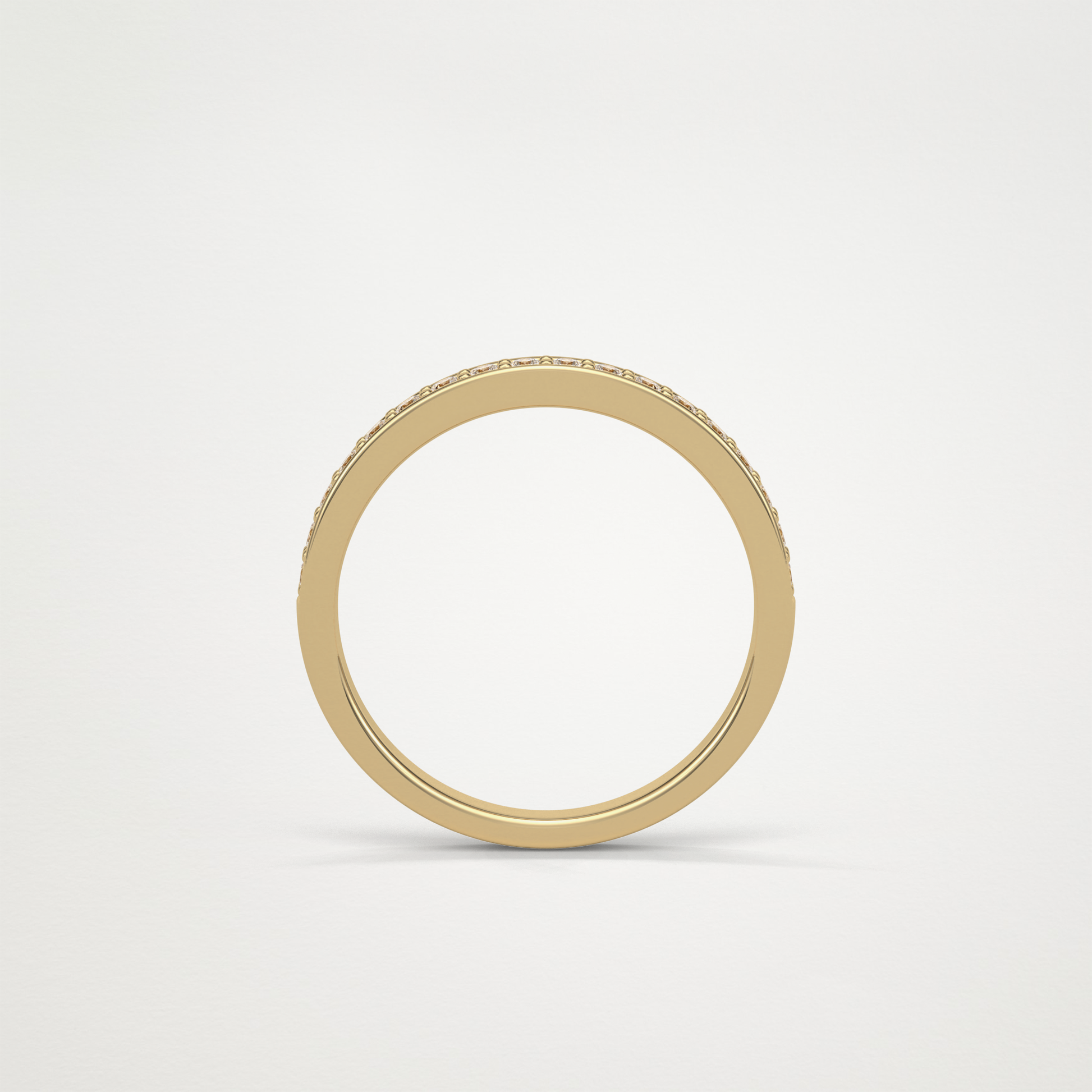 0.3 TCW Round Half Eternity Wedding Band – Solid Gold Elegant and Timeless Design