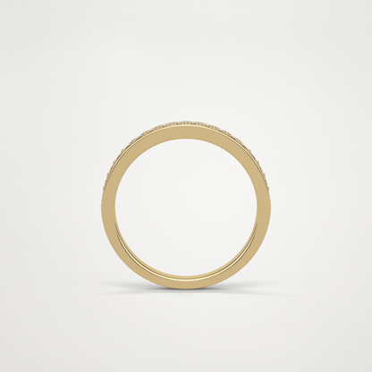 0.3 TCW Round Half Eternity Wedding Band – Solid Gold Elegant and Timeless Design