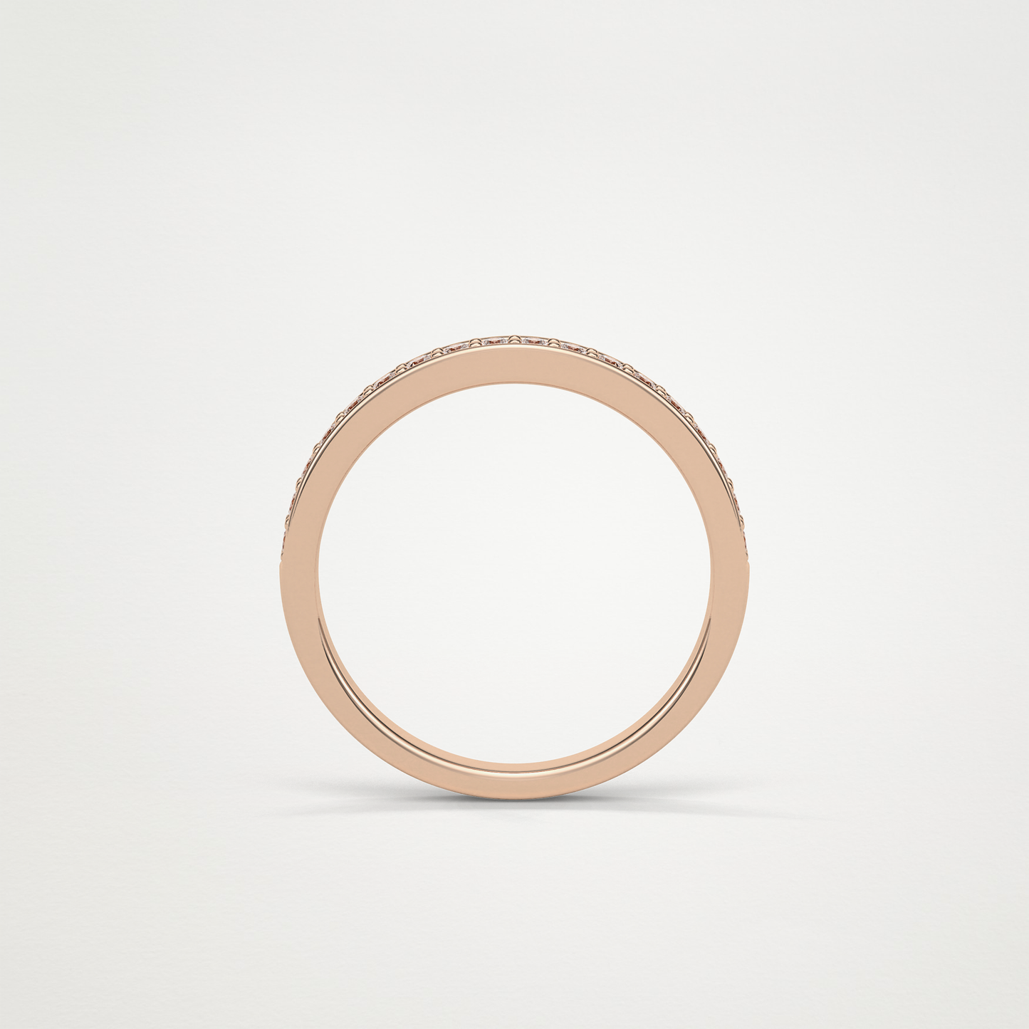 0.3 TCW Round Half Eternity Wedding Band – Solid Gold Elegant and Timeless Design