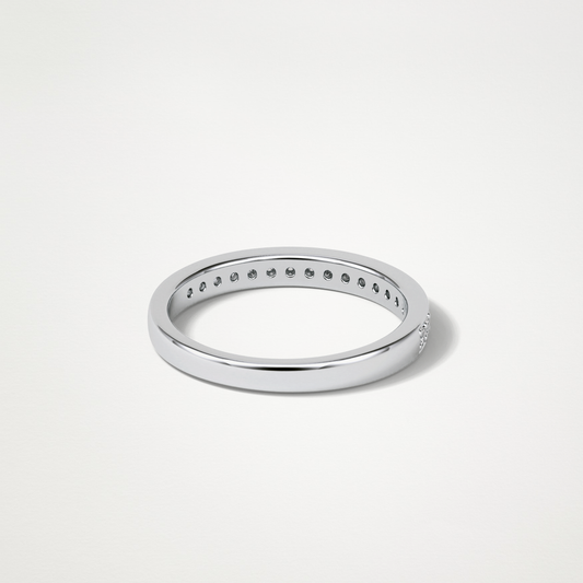 0.3 TCW Round Half Eternity Wedding Band – Solid Gold Elegant and Timeless Design