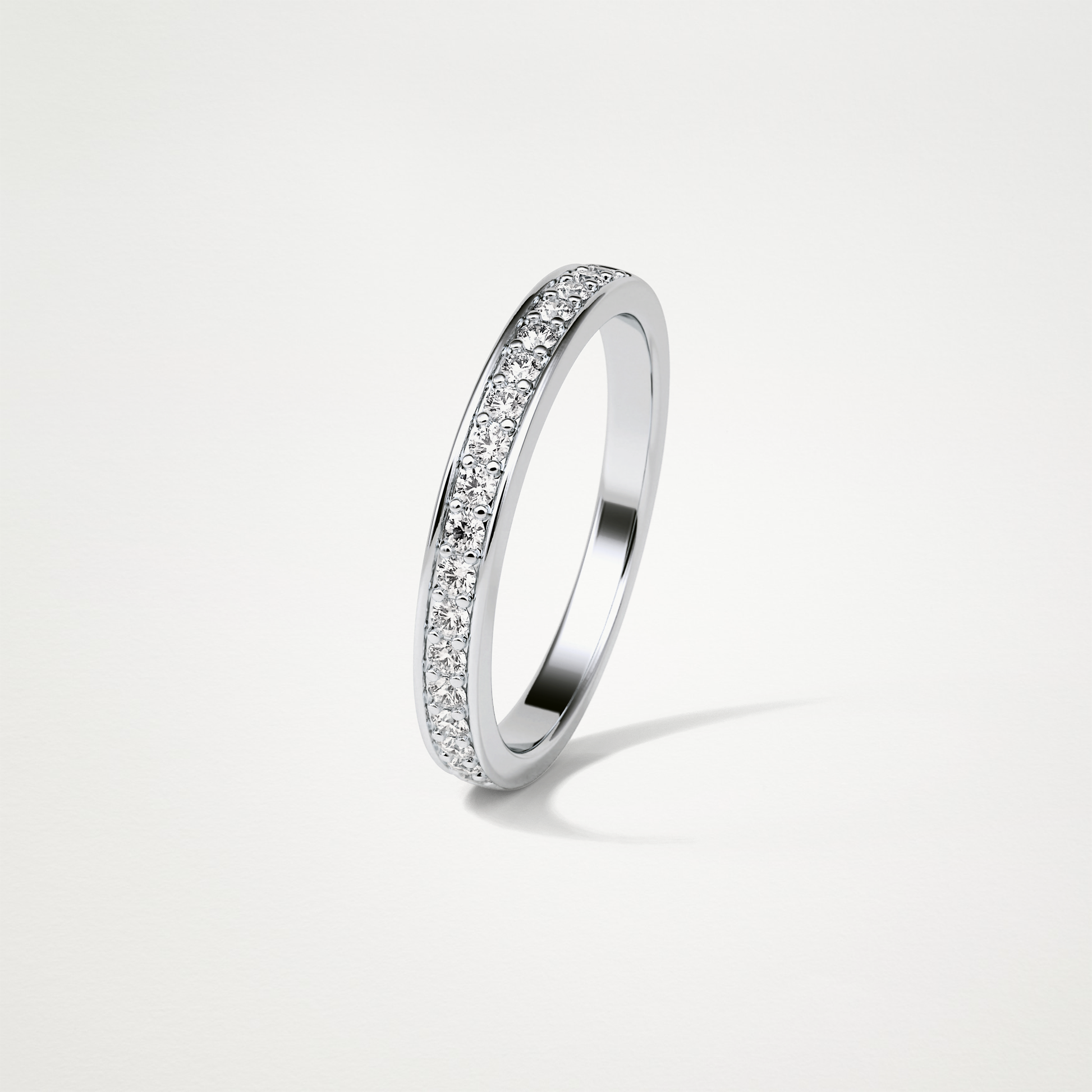 0.3 TCW Round Half Eternity Wedding Band – Solid Gold Elegant and Timeless Design