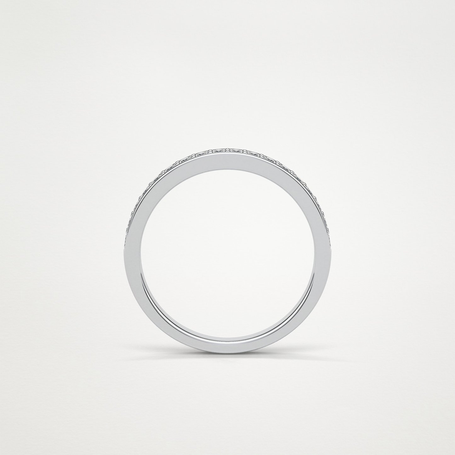 0.3 TCW Round Half Eternity Wedding Band – Solid Gold Elegant and Timeless Design