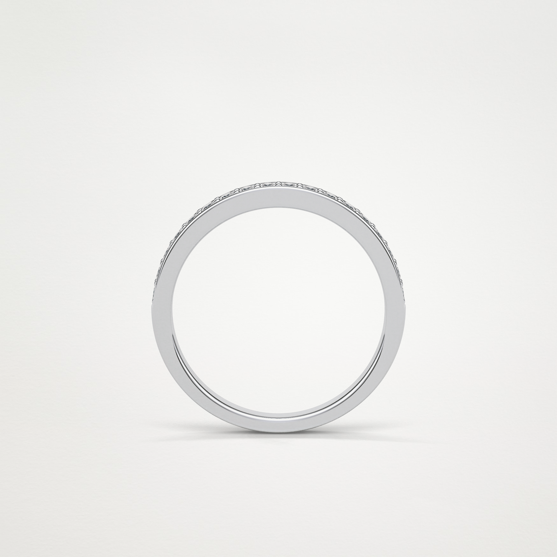 0.3 TCW Round Half Eternity Wedding Band – Solid Gold Elegant and Timeless Design