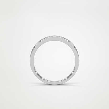 0.3 TCW Round Half Eternity Wedding Band – Solid Gold Elegant and Timeless Design