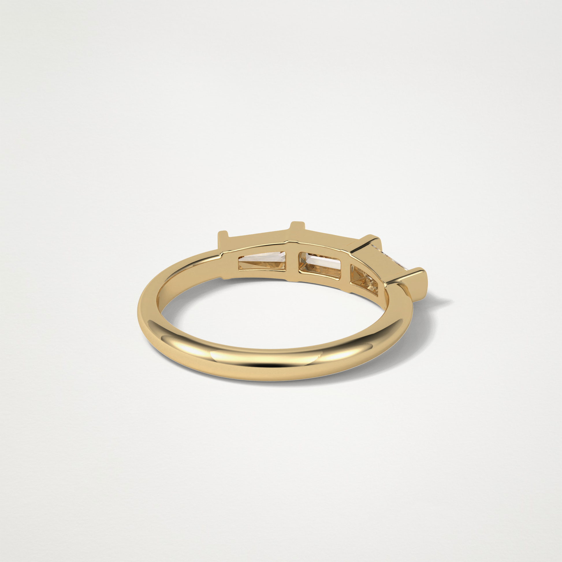 3 Stone Wedding Band – Solid Gold Elegant and Timeless Design