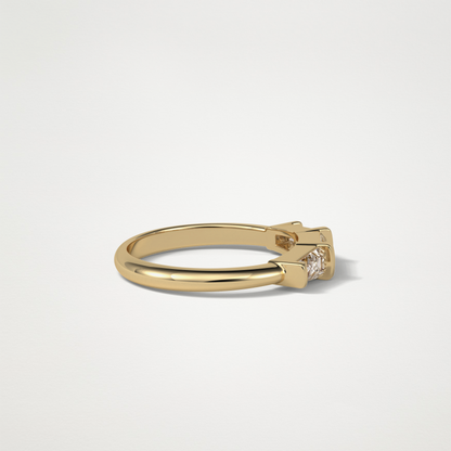 3 Stone Wedding Band – Solid Gold Elegant and Timeless Design