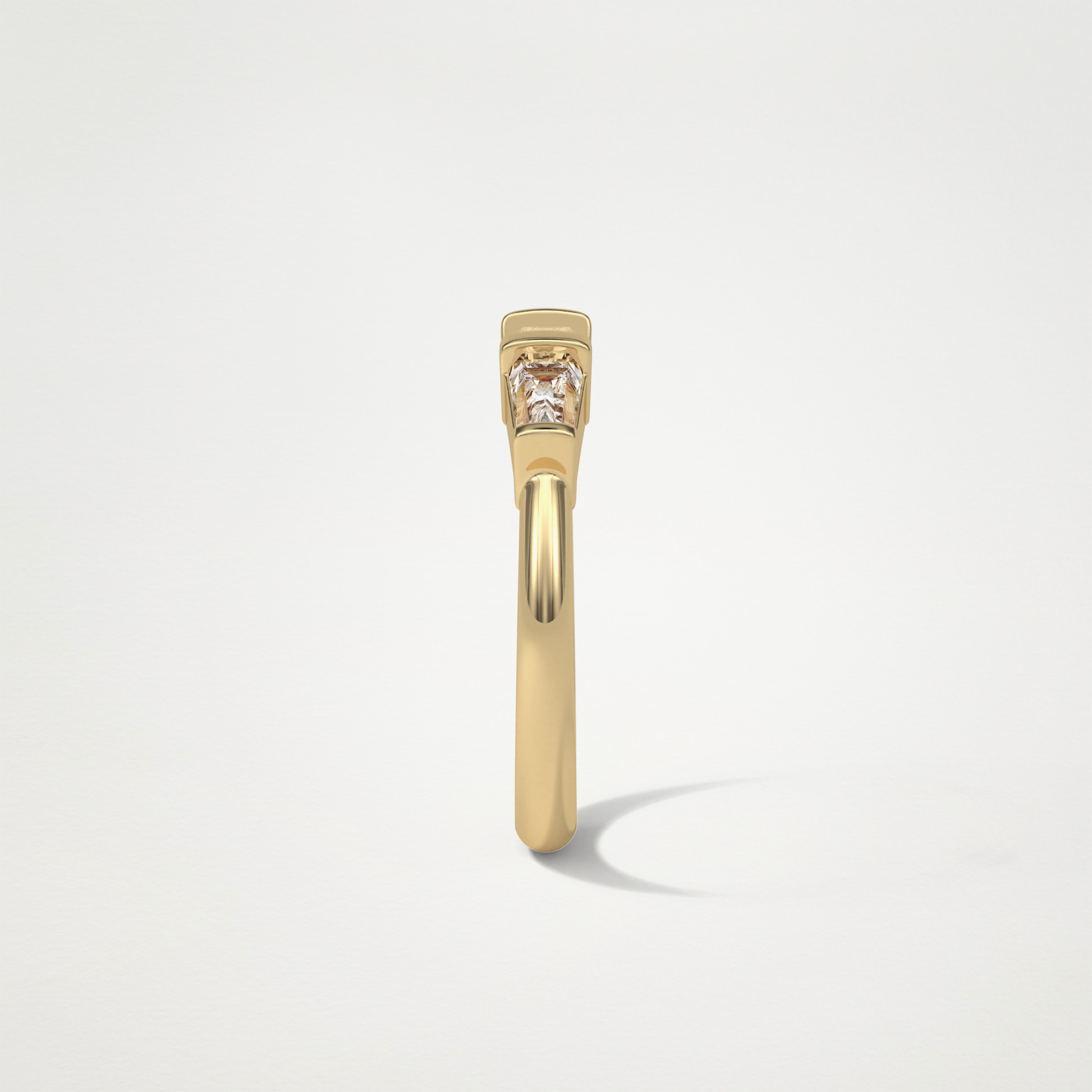 3 Stone Wedding Band – Solid Gold Elegant and Timeless Design