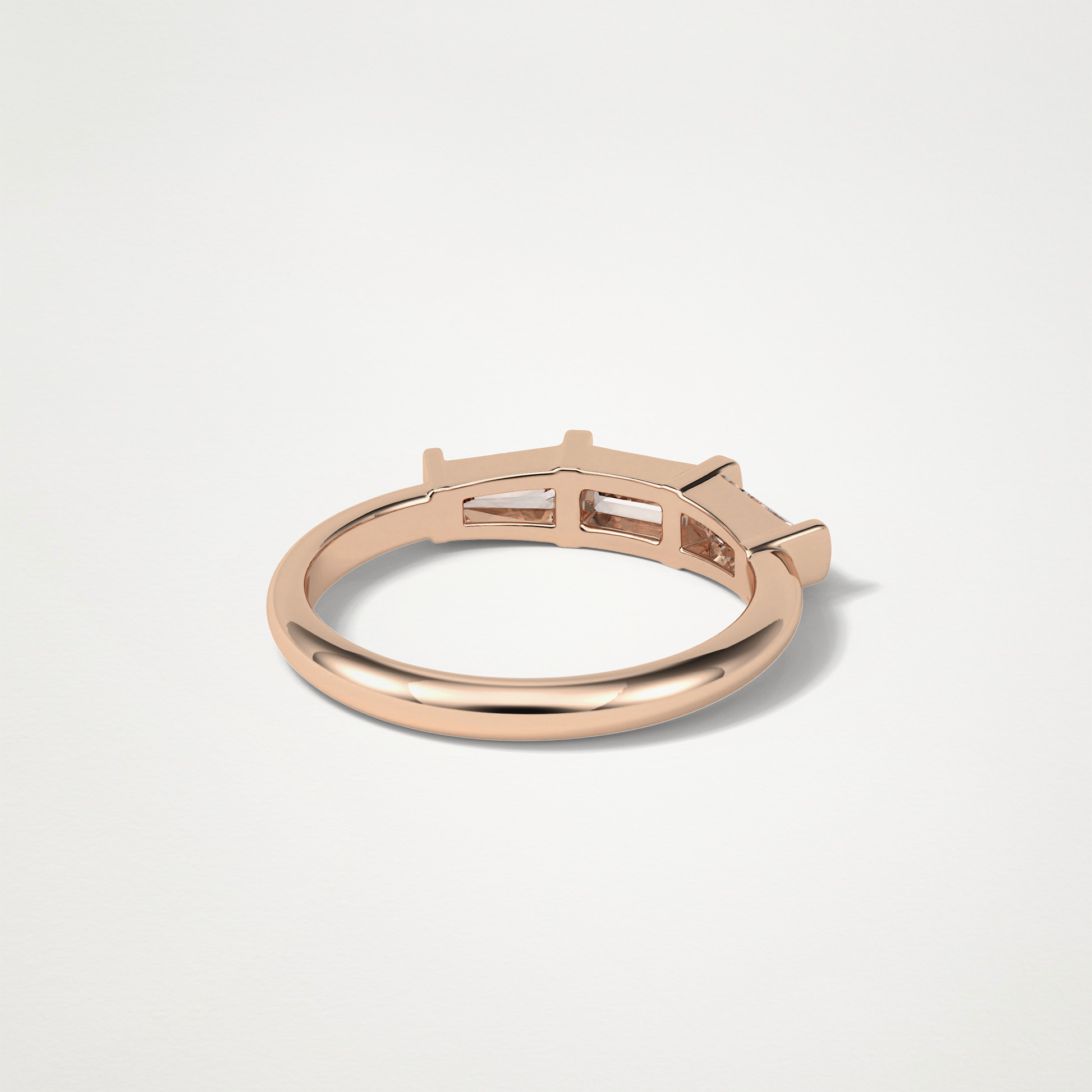 3 Stone Wedding Band – Solid Gold Elegant and Timeless Design