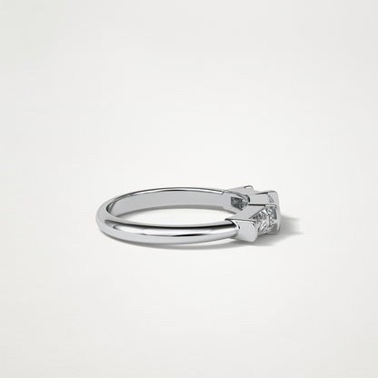 3 Stone Wedding Band – Solid Gold Elegant and Timeless Design