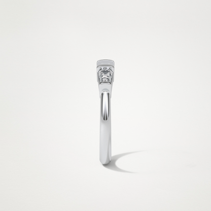 3 Stone Wedding Band – Solid Gold Elegant and Timeless Design