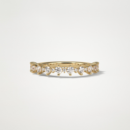 Half Eternity Wedding Band – Solid Gold Elegant and Timeless Design