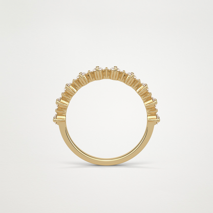 Half Eternity Wedding Band – Solid Gold Elegant and Timeless Design