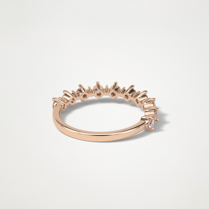 Half Eternity Wedding Band – Solid Gold Elegant and Timeless Design
