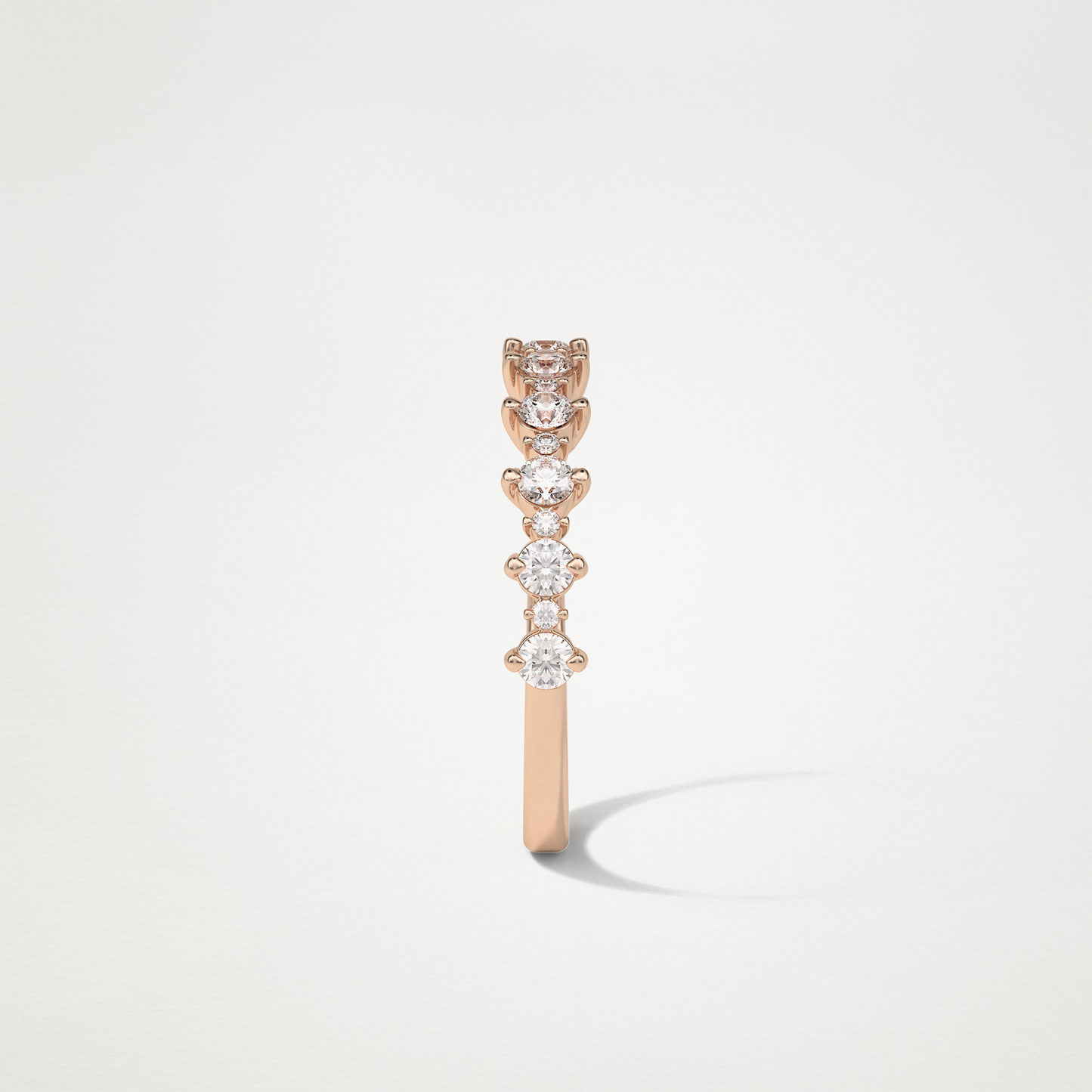 Half Eternity Wedding Band – Solid Gold Elegant and Timeless Design