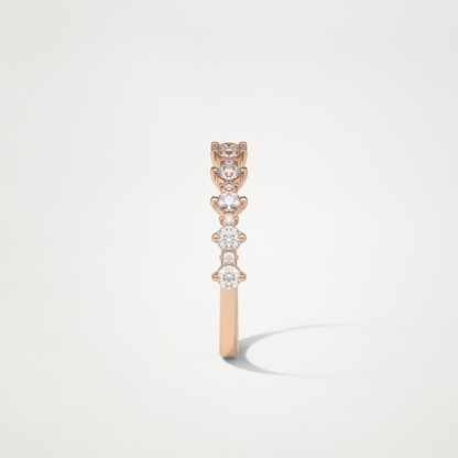 Half Eternity Wedding Band – Solid Gold Elegant and Timeless Design