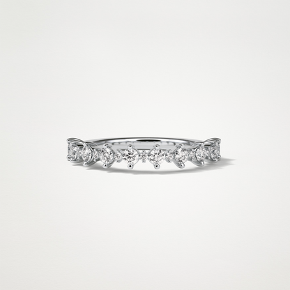 Half Eternity Wedding Band – Solid Gold Elegant and Timeless Design