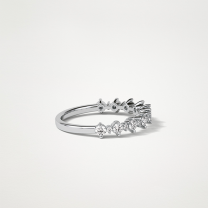Half Eternity Wedding Band – Solid Gold Elegant and Timeless Design