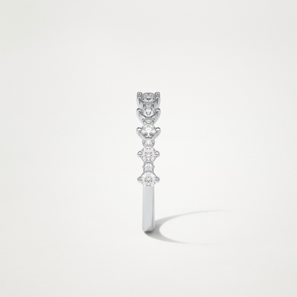 Half Eternity Wedding Band – Solid Gold Elegant and Timeless Design