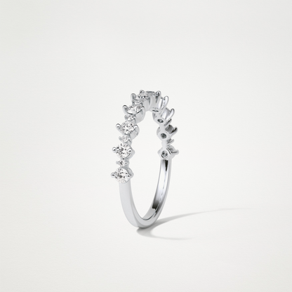 Half Eternity Wedding Band – Solid Gold Elegant and Timeless Design