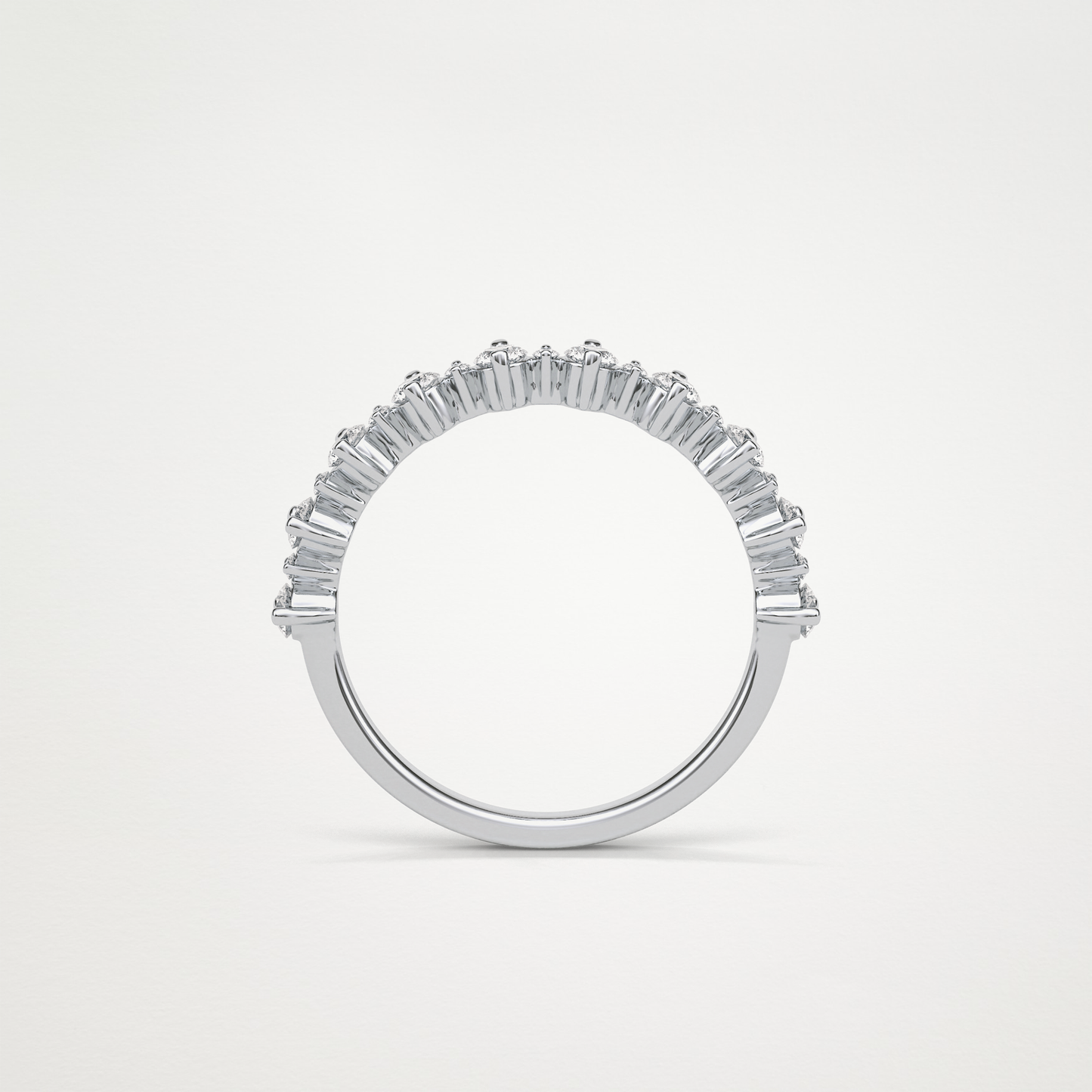 Half Eternity Wedding Band – Solid Gold Elegant and Timeless Design