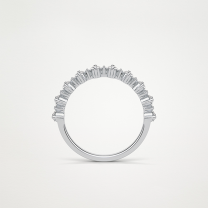 Half Eternity Wedding Band – Solid Gold Elegant and Timeless Design