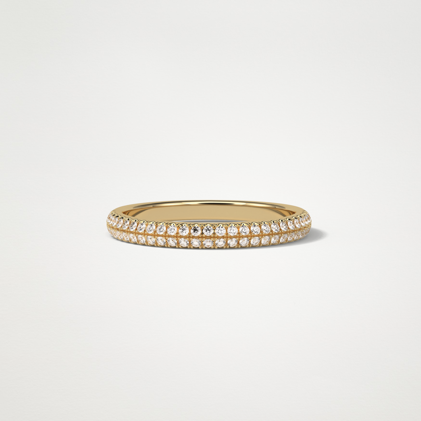 0.32 TCW Round Half Eternity Wedding Band – Solid Gold Elegant and Timeless Design