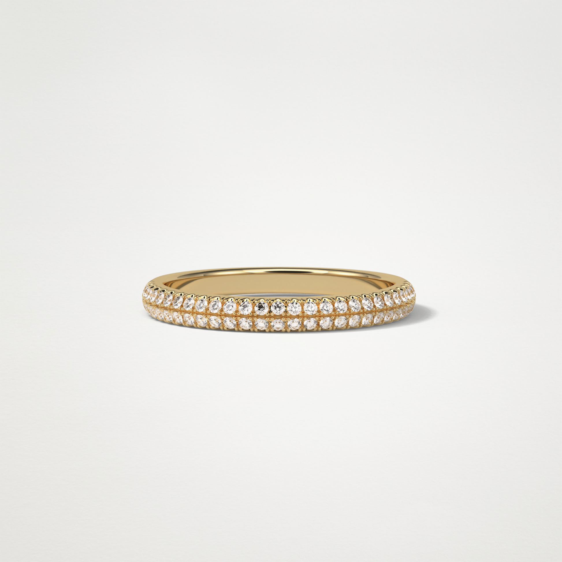 0.32 TCW Round Half Eternity Wedding Band – Solid Gold Elegant and Timeless Design
