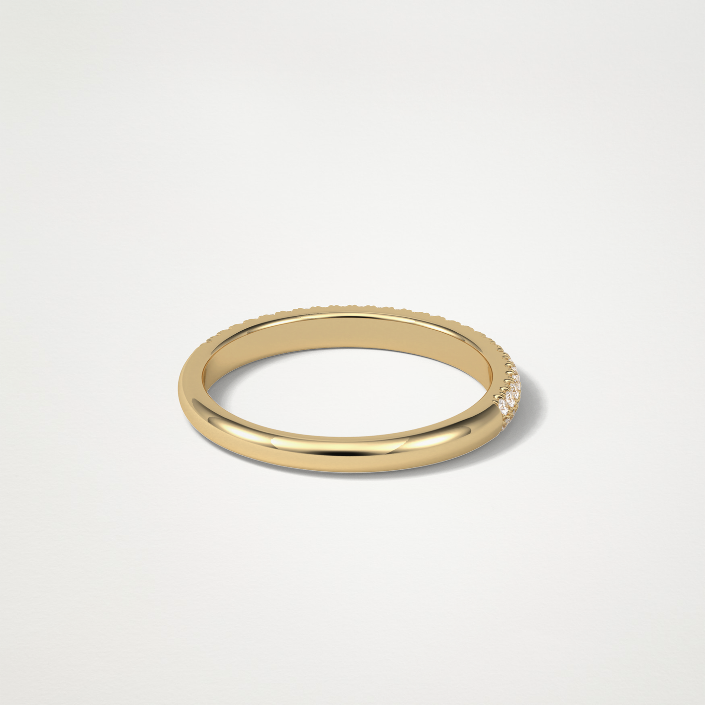0.32 TCW Round Half Eternity Wedding Band – Solid Gold Elegant and Timeless Design