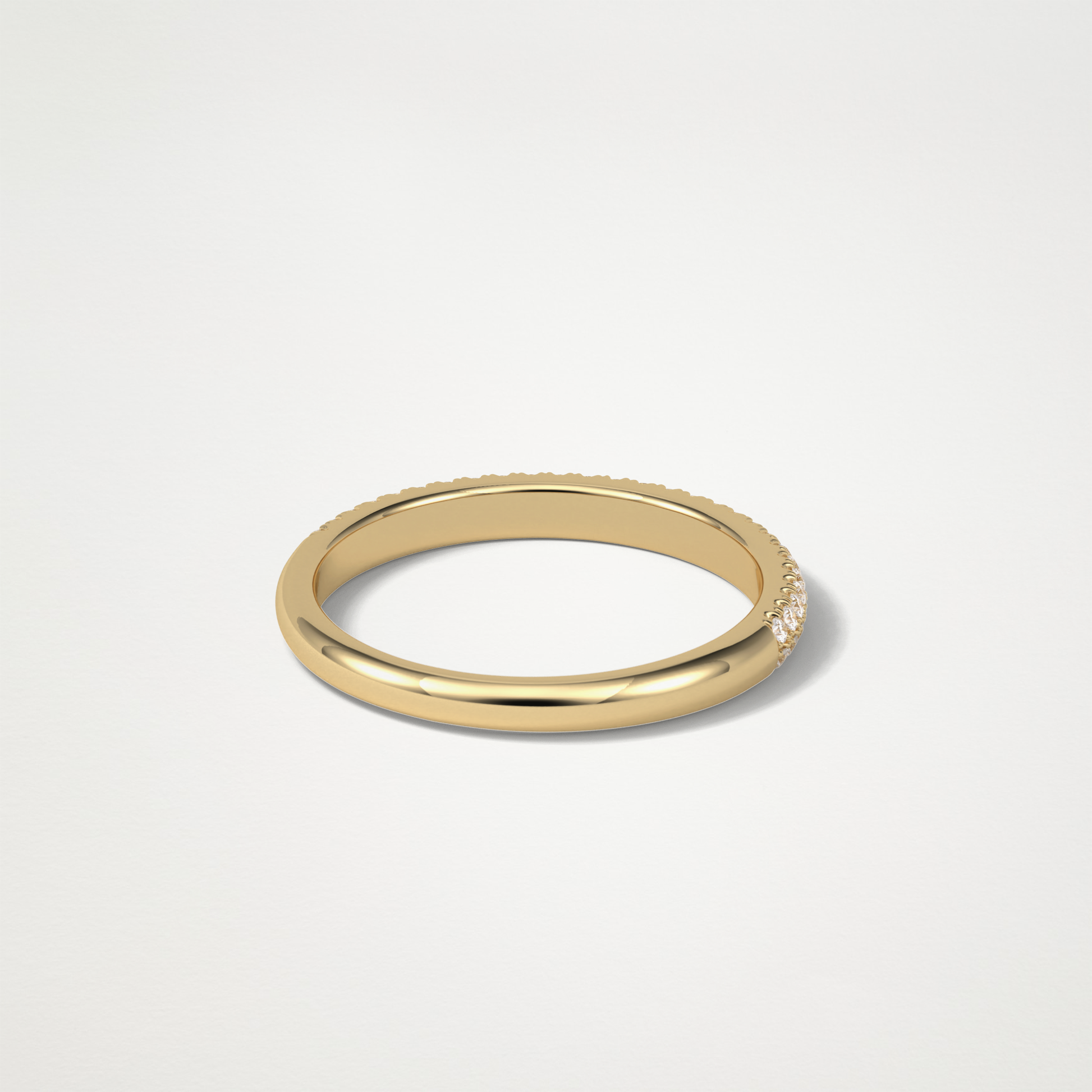 0.32 TCW Round Half Eternity Wedding Band – Solid Gold Elegant and Timeless Design