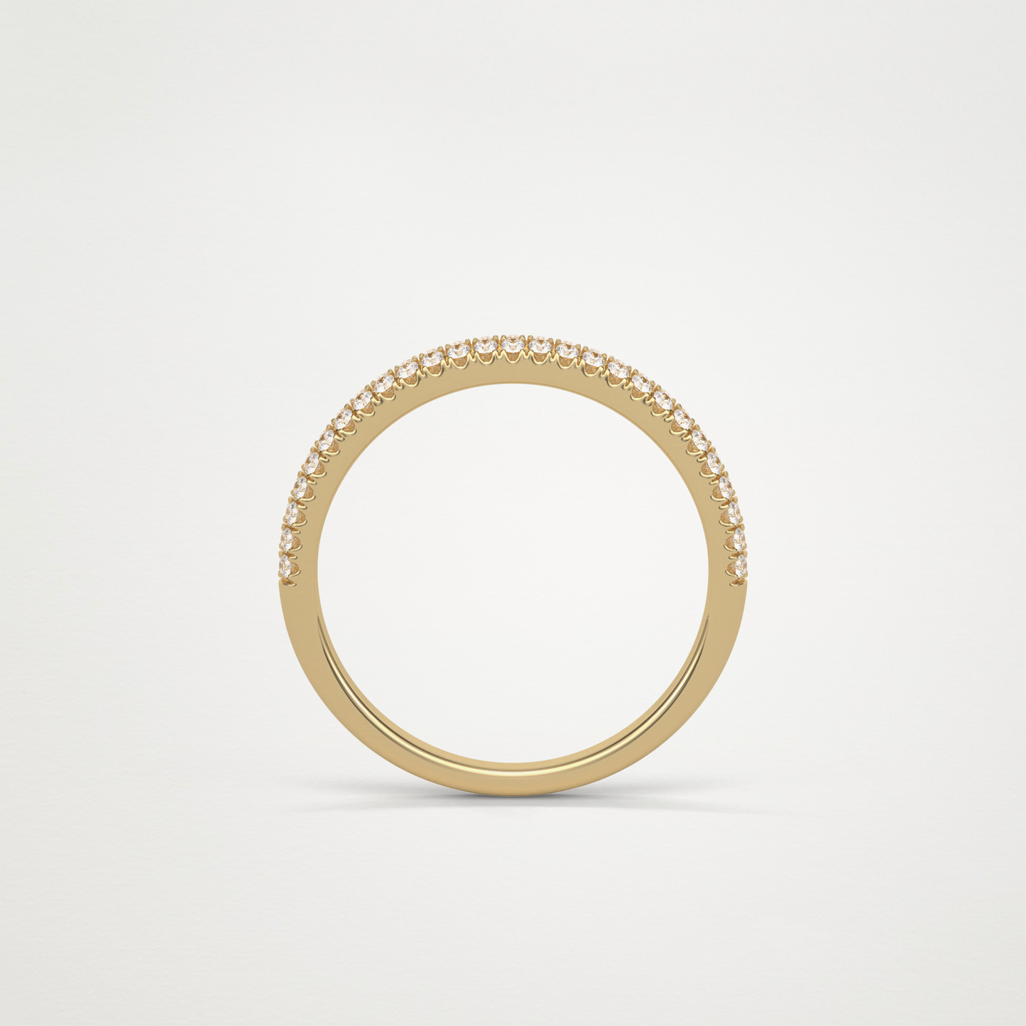 0.32 TCW Round Half Eternity Wedding Band – Solid Gold Elegant and Timeless Design
