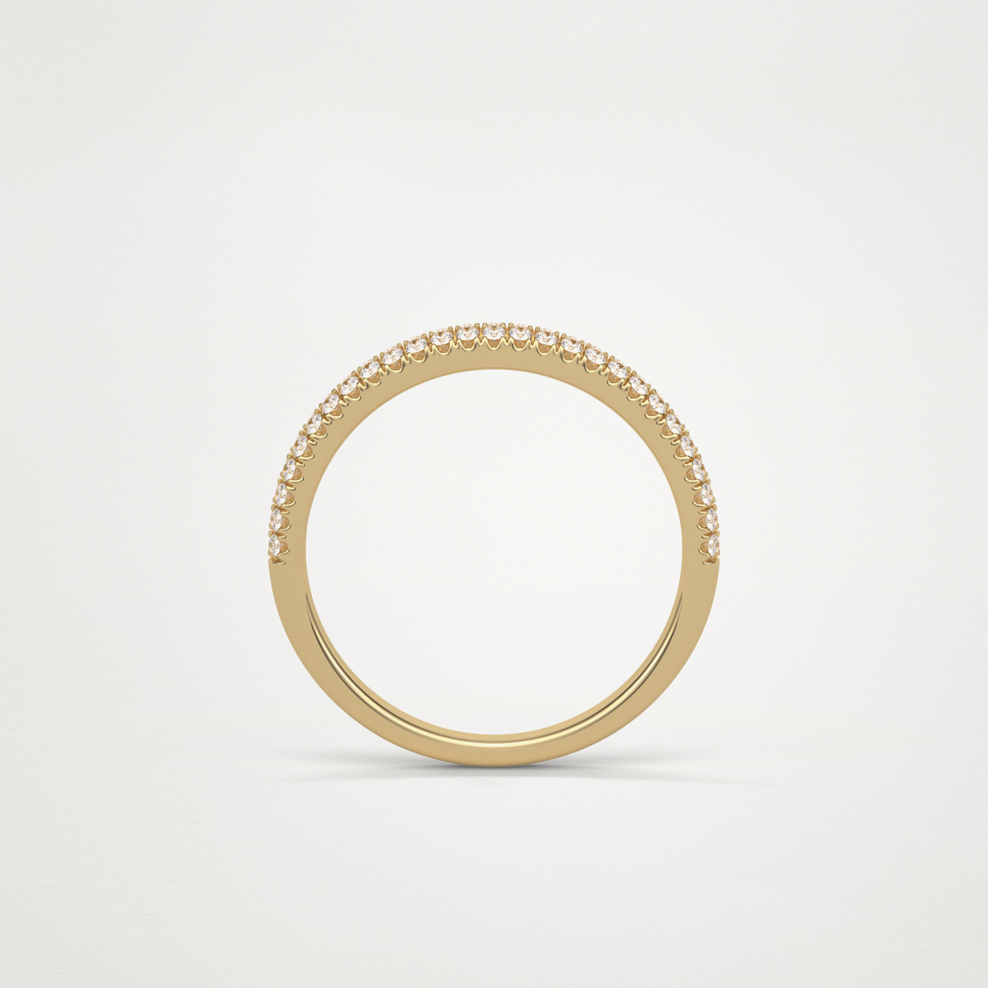 0.32 TCW Round Half Eternity Wedding Band – Solid Gold Elegant and Timeless Design