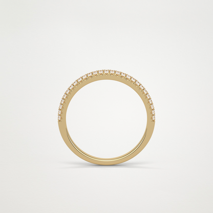 0.32 TCW Round Half Eternity Wedding Band – Solid Gold Elegant and Timeless Design
